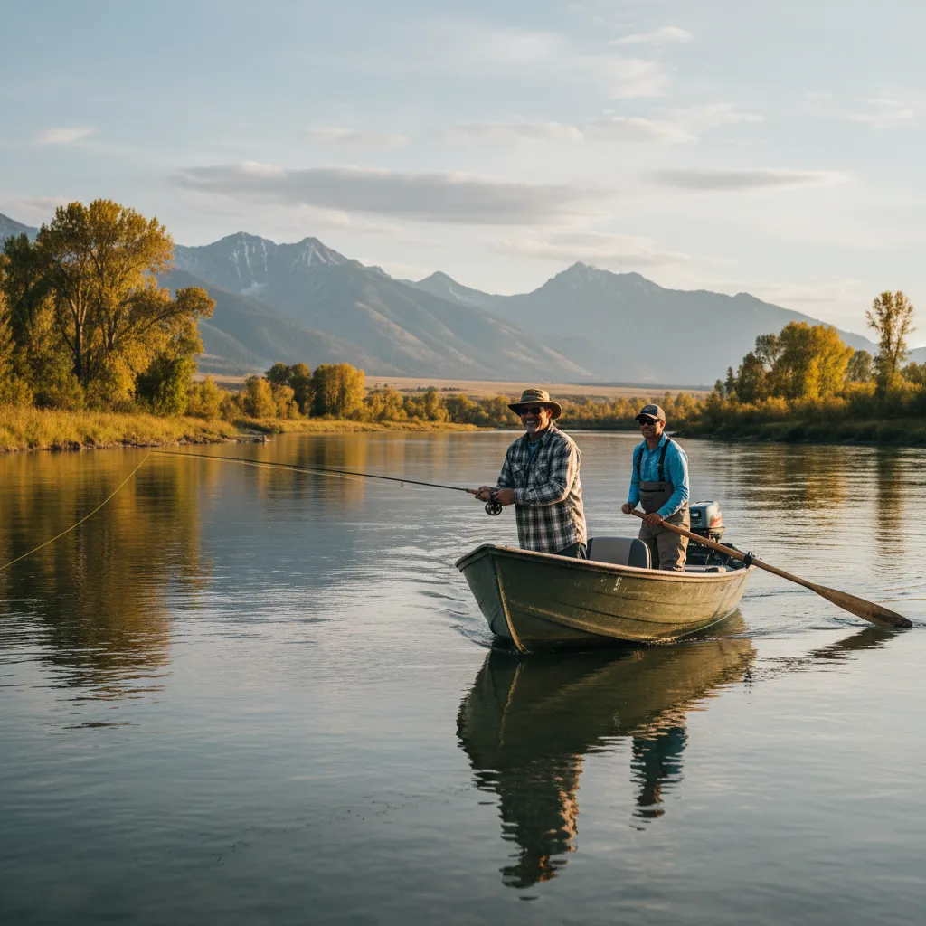 Happy anglers at the end of a successful guided day on the water